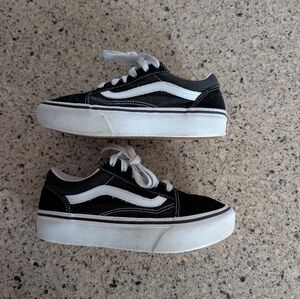 Vans Black and White Kids Shoes Boots